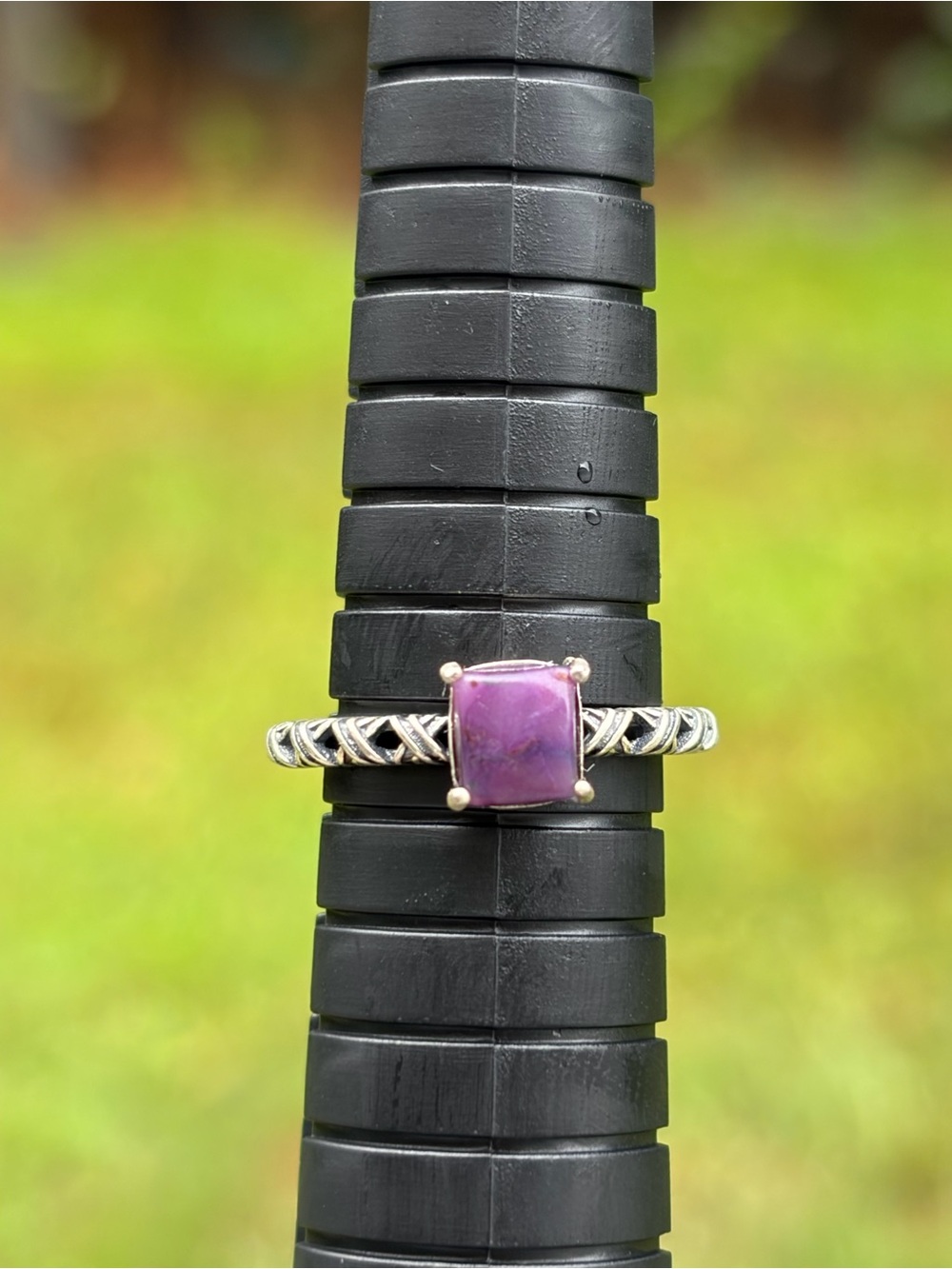 RARE Sugilite 925 Silver Adjustable Ring